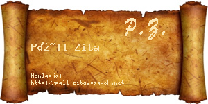 Páll Zita névjegykártya